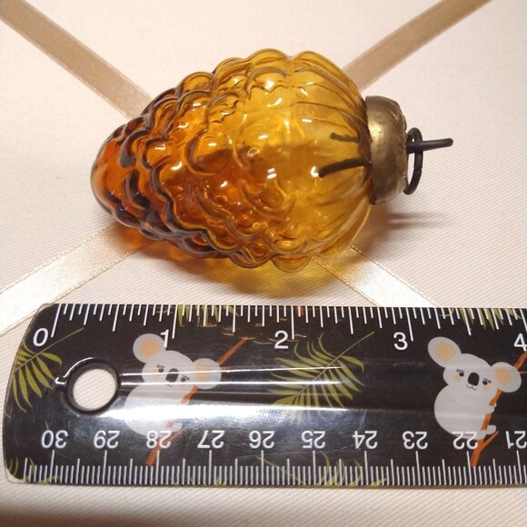 4 Kugel Ornaments, Red Green Blue Amber, Antique Vintage Christmas Grape Cluster - Picture 4 of 15